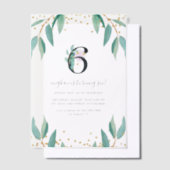 Hübsche botanische 6. Geburtstagsparty Pergament Einladungen (Versetzt)