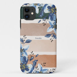 Hübsche botanische Aquarellfarben Blume blau Case-Mate iPhone Hülle