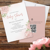 Hübsche botanische Baby-Girl-Rose QR-Code