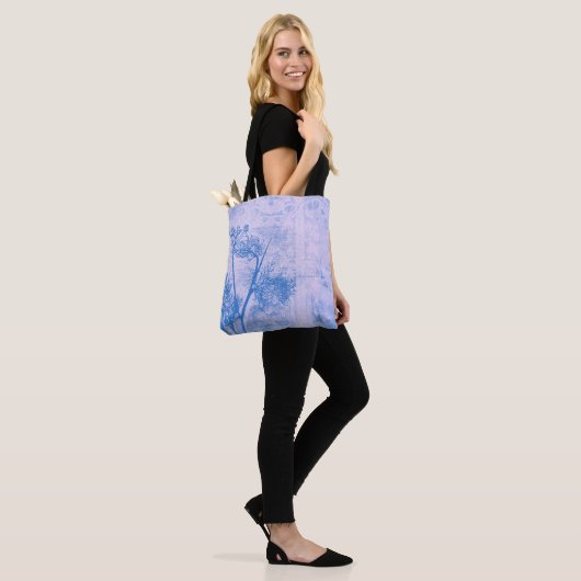 Hübsche botanische blaue tasche (Am Model)