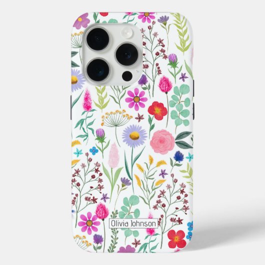 Hübsche botanische Blume Case-Mate iPhone Hülle (Rückseite)