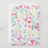 Hübsche botanische Blume Einladung (Rückseite)