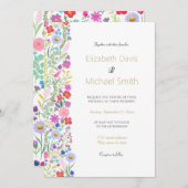 Hübsche botanische Blume Einladung (Vorne/Hinten)