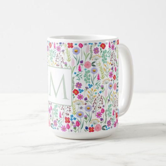 Hübsche botanische Blume Kaffeetasse (VorderseiteRechts)