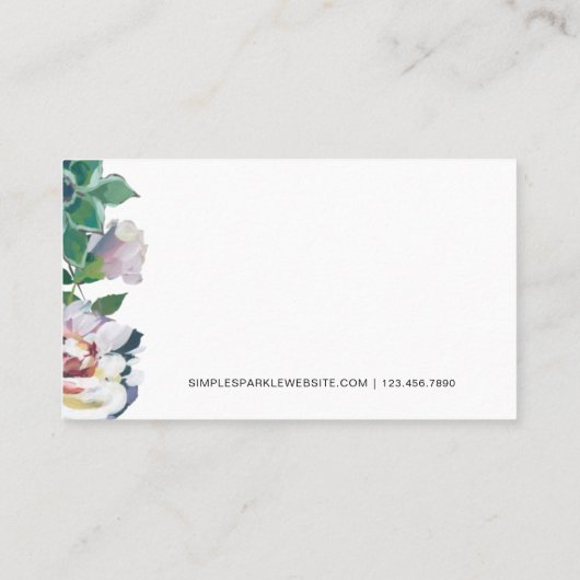 Hübsche botanische Flora und Sukkulatur Treuekarte (Rückseite)