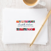 Hübsche botanische Girly-Floral-Rücksendeadresse Adressaufkleber (Insitu)