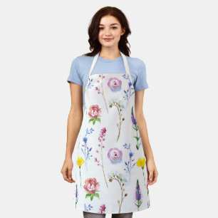 Hübsche botanische Muster-Wildblume Schürze