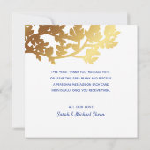 Hübsche botanische Papierreduzierung Vielen Dank (Rückseite)