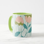 Hübsche botanische und grüne Farbe für die Familie Tasse (Vorderseite Links)