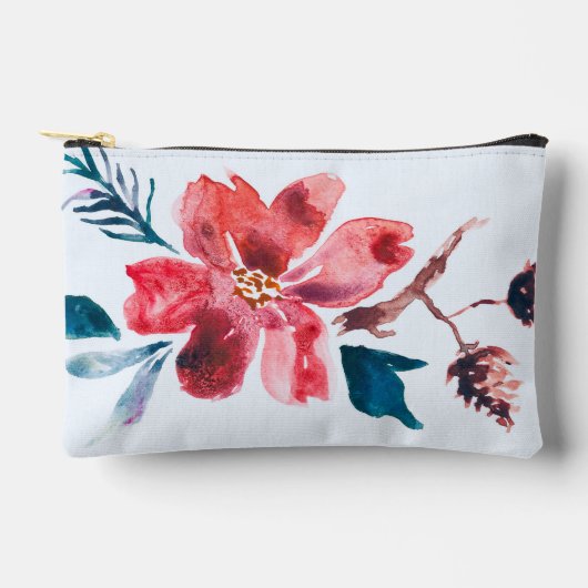 Hübsche botanische Wasserfarbe Zubehörtasche (Vorderseite)