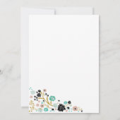 Hübsche Bouquet Blumenzwiebeleien Einladung Blush (Rückseite)