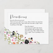 Hübsche Bouquet Floral Directions Info Card Einlad Begleitkarte (Vorne/Hinten)