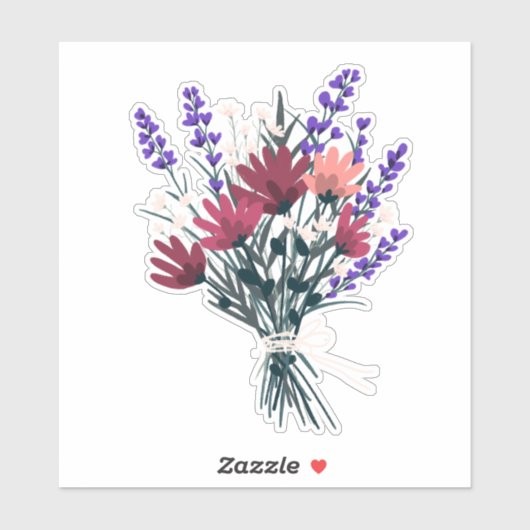 Hübsche Bouquet-Wildblume Aufkleber (Blatt)