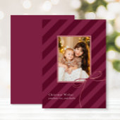 Hübsche Bow Christmas Streifen Einfach Elegantes F Feiertagskarte