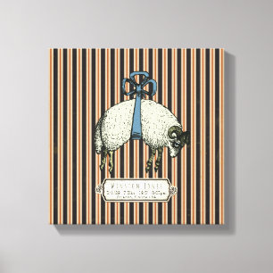 Hübsche Bow Sheep™ Kollektion - überzogene Canvas Leinwanddruck