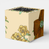 Hübsche braune Blume Geschenkschachtel (Rückseite)