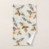 Hübsche braune Blumen Herbst-Winter-Passende Badhandtuch Set (Handtuch)