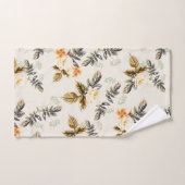 Hübsche braune Blumen Herbst-Winter-Passende Badhandtuch Set (Handtuch)
