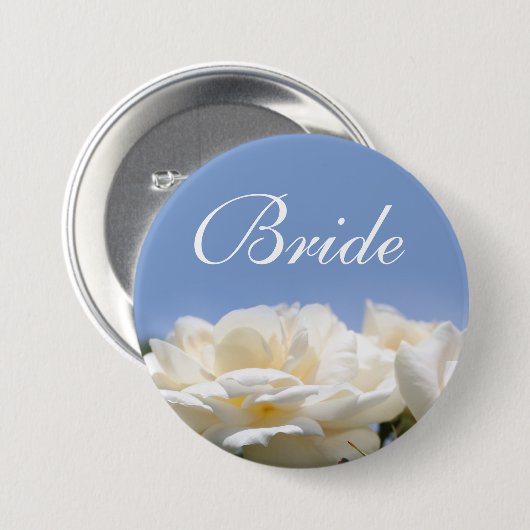 Hübsche Brauseknopf mit weißer Rosa Blume Button (Vorne & Hinten)