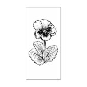Hübsche Briefmarke Pansy Art Gummistempel (Prägung)