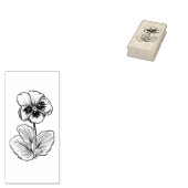 Hübsche Briefmarke Pansy Art Gummistempel (Stempel)