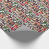 Hübsche Briefmarken Geschenkpapier (Ecke)