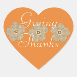 Hübsche Brille dank floraler Orangenaufkleber Herz-Aufkleber