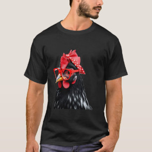 Hübsche Brille Huhn lustige Mama Muttertag für Fra T-Shirt