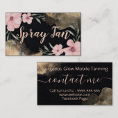 Hübsche Bronzestrahlung mit Floral-Bronze-Tinte Visitenkarte (Vorne/Hinten)