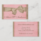 Hübsche Brown-Bogen-Geschäfts-Karten Visitenkarte (Vorne/Hinten)