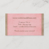 Hübsche Brown-Bogen-Geschäfts-Karten Visitenkarte (Rückseite)