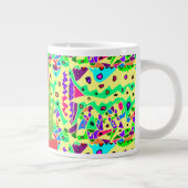 Hübsche brüchige gemusterte Kunst surreal Jumbo-Tasse (Rechts)