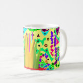 Hübsche brüchige gemusterte Kunst surreal Kaffeetasse (VorderseiteRechts)