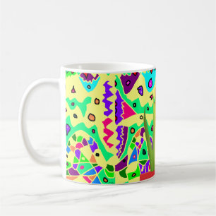 Hübsche brüchige gemusterte Kunst surreal Kaffeetasse