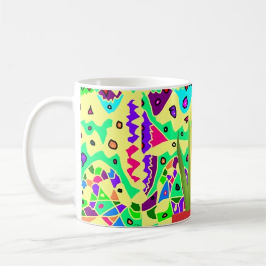 Hübsche brüchige gemusterte Kunst surreal Kaffeetasse (Links)