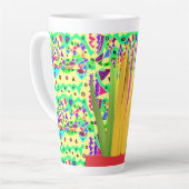Hübsche brüchige gemusterte Kunst surreal Milchtasse (Linke Ecke)