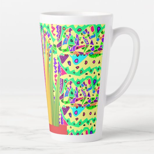 Hübsche brüchige gemusterte Kunst surreal Milchtasse (Rechts)