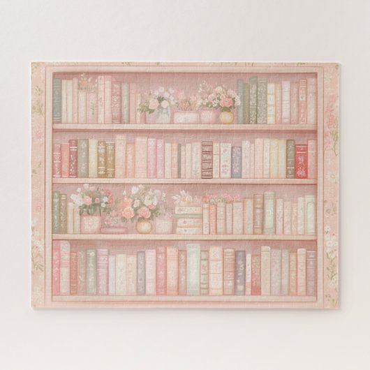 Hübsche Bücher und Blume Puzzle (Horizontal)
