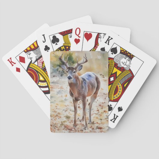 Hübsche Buck Deer Art Spielkarten (Rückseite)