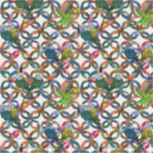 Hübsche Budgien. Aufkleber (Vorderseite)