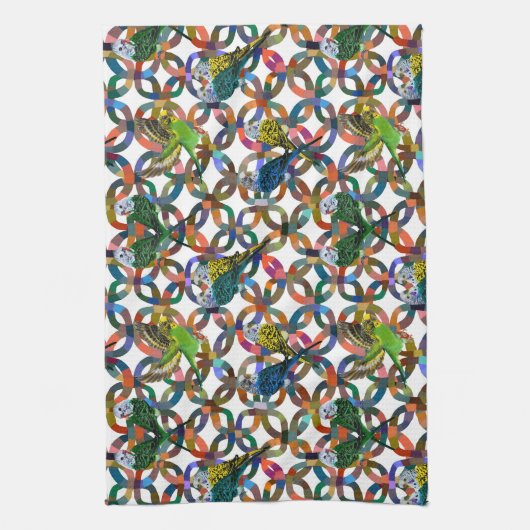 Hübsche Budgien Geschirrtuch (Vertikal)