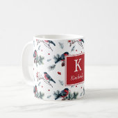 Hübsche Bullfinen Personalisierte Ferien-Tasse Kaffeetasse (Vorderseite Links)