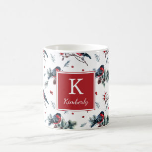 Hübsche Bullfinen Personalisierte Ferien-Tasse Kaffeetasse