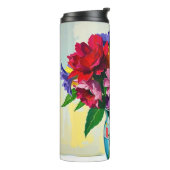 Hübsche bunte Blumen im Vasen Thermosbecher (Nach links gedreht)