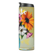Hübsche bunte Blumen im Vasen Thermosbecher (Nach rechts gedreht)