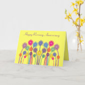 Hübsche bunte Blumen-kundengerechte Karte (Gelbe Blume)