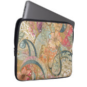 Hübsche bunte Blumen und Muster, Regenbogen Laptopschutzhülle (Vorne Rechts)