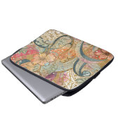 Hübsche bunte Blumen und Muster, Regenbogen Laptopschutzhülle (Vorne Knopf)