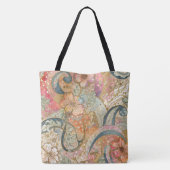 Hübsche bunte Blumen und Muster, Regenbogen Tasche (Rückseite)