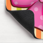 Hübsche bunte Bogen und Streifen Girlie Mousepad (Ecke)